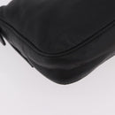 FENDI Mamma Baguette Shoulder Bag Leather Black Silver Auth 185435SAV-17