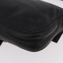 FENDI Mamma Baguette Shoulder Bag Leather Black Silver Auth 185435SAV-18