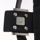 FENDI Mamma Baguette Shoulder Bag Leather Black Silver Auth 185435SAV-8