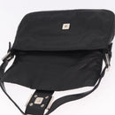 FENDI Mamma Baguette Shoulder Bag Leather Black Silver Auth 185435SAV-21