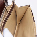FENDI Shoulder Bag Harako Leather Beige Silver Auth 185436V-22
