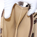 FENDI Shoulder Bag Harako Leather Beige Silver Auth 185436V-23