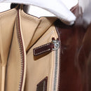 FENDI Shoulder Bag Harako Leather Beige Silver Auth 185436V-24