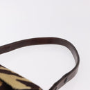 FENDI Shoulder Bag Harako Leather Beige Silver Auth 185436V-8