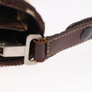 FENDI Shoulder Bag Harako Leather Beige Silver Auth 185436V-9