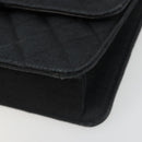 CHANEL Matelasse 25 Chain Shoulder Bag Denim Black Gold CC Auth 185437SAM-9