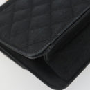 CHANEL Matelasse 25 Chain Shoulder Bag Denim Black Gold CC Auth 185437SAM-16