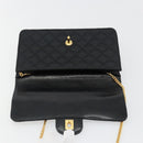 CHANEL Matelasse 25 Chain Shoulder Bag Denim Black Gold CC Auth 185437SAM-18