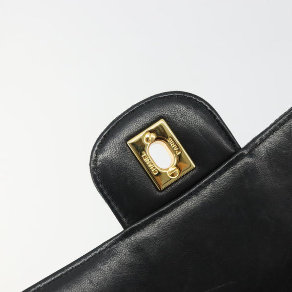 CHANEL Matelasse 25 Chain Shoulder Bag Denim Black Gold CC Auth 185437SAM