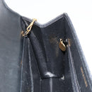 CHANEL Matelasse 25 Chain Shoulder Bag Denim Black Gold CC Auth 185437SAM-20