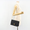 CHANEL Matelasse 25 Chain Shoulder Bag Denim Black Gold CC Auth 185437SAM-25