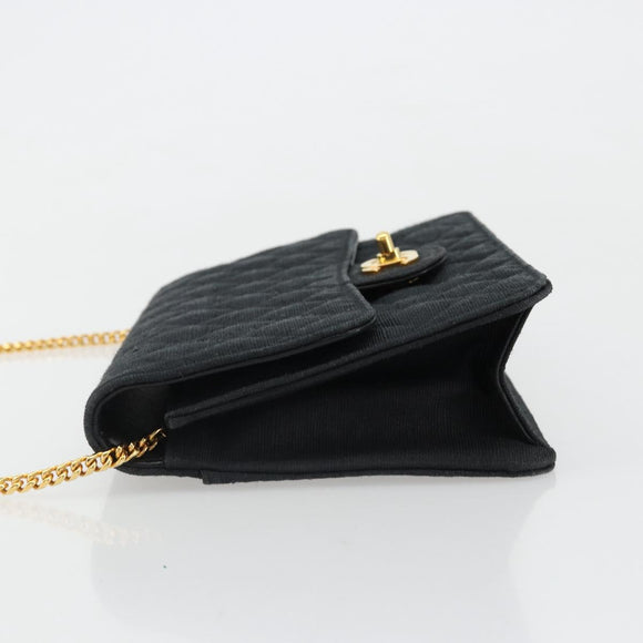 CHANEL Matelasse 25 Chain Shoulder Bag Denim Black Gold CC Auth 185437SAM
