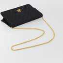 CHANEL Matelasse 25 Chain Shoulder Bag Denim Black Gold CC Auth 185437SAM-7