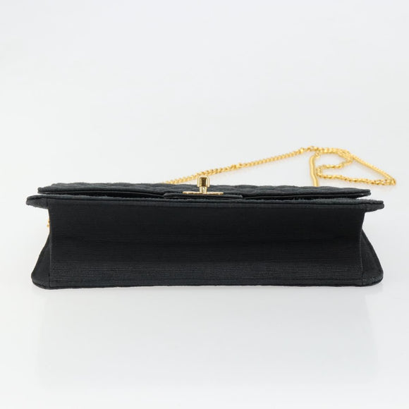CHANEL Matelasse 25 Chain Shoulder Bag Denim Black Gold CC Auth 185437SAM
