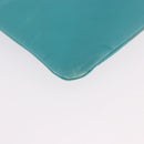 CHANEL Coco Havana Clutch Bag Lamb Skin Turquoise Blue Silver Auth 185438V-15