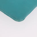 CHANEL Coco Havana Clutch Bag Lamb Skin Turquoise Blue Silver Auth 185438V-16