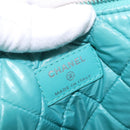 CHANEL Coco Havana Clutch Bag Lamb Skin Turquoise Blue Silver Auth 185438V-9
