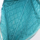 CHANEL Coco Havana Clutch Bag Lamb Skin Turquoise Blue Silver Auth 185438V-10