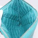 CHANEL Coco Havana Clutch Bag Lamb Skin Turquoise Blue Silver Auth 185438V-17