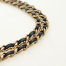 CHANEL Matelasse Chain Shoulder Pouch Lamb Skin 2way Black CC Auth 185439SAM-10