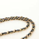 CHANEL Matelasse Chain Shoulder Pouch Lamb Skin 2way Black CC Auth 185439SAM-11