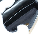 CHANEL Matelasse Chain Shoulder Pouch Lamb Skin 2way Black CC Auth 185439SAM-21