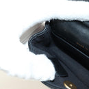 CHANEL Matelasse Chain Shoulder Pouch Lamb Skin 2way Black CC Auth 185439SAM-23