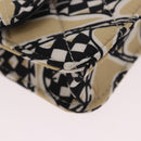 CHANEL Chain Shoulder Pouch Mini Matelasse 12 Satin Beige Gold CC Auth 185440M-14
