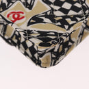 CHANEL Chain Shoulder Pouch Mini Matelasse 12 Satin Beige Gold CC Auth 185440M-16
