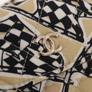 CHANEL Chain Shoulder Pouch Mini Matelasse 12 Satin Beige Gold CC Auth 185440M-18