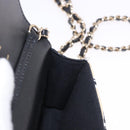 CHANEL Chain Shoulder Pouch Mini Matelasse 12 Satin Beige Gold CC Auth 185440M-20