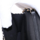 CHANEL Chain Shoulder Pouch Mini Matelasse 12 Satin Beige Gold CC Auth 185440M-21