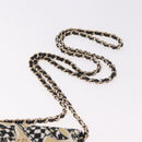 CHANEL Chain Shoulder Pouch Mini Matelasse 12 Satin Beige Gold CC Auth 185440M-8