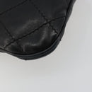 CHANEL Wild Stitch Chain Shoulder Bag Lamb Skin Black Gold CC Auth 185441M-16