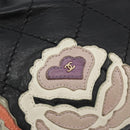 CHANEL Wild Stitch Chain Shoulder Bag Lamb Skin Black Gold CC Auth 185441M-17