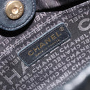 CHANEL Wild Stitch Chain Shoulder Bag Lamb Skin Black Gold CC Auth 185441M-10