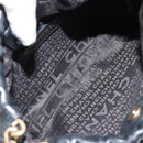 CHANEL Wild Stitch Chain Shoulder Bag Lamb Skin Black Gold CC Auth 185441M-11