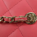 CHANEL Chain Vanity Shoulder Bag Lamb Skin Pink Gold CC Auth 185442SAM-20