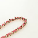 CHANEL Chain Vanity Shoulder Bag Lamb Skin Pink Gold CC Auth 185442SAM-14