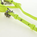 BALENCIAGA Chain Le Cagole Mini Bag Leather 2way Green Silver Auth 185444M-11