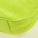 BALENCIAGA Chain Le Cagole Mini Bag Leather 2way Green Silver Auth 185444M-17