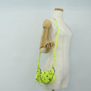 BALENCIAGA Chain Le Cagole Mini Bag Leather 2way Green Silver Auth 185444M-26