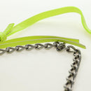 BALENCIAGA Chain Le Cagole Mini Bag Leather 2way Green Silver Auth 185444M-8