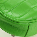 BALENCIAGA Chain Le Cagole Mini Bag Leather 2way Green 695814 Auth 185445M-18