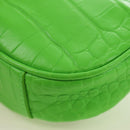 BALENCIAGA Chain Le Cagole Mini Bag Leather 2way Green 695814 Auth 185445M-19