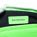 BALENCIAGA Chain Le Cagole Mini Bag Leather 2way Green 695814 Auth 185445M-21
