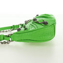 BALENCIAGA Chain Le Cagole Mini Bag Leather 2way Green 695814 Auth 185445M-3