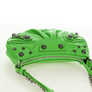 BALENCIAGA Chain Le Cagole Mini Bag Leather 2way Green 695814 Auth 185445M-6