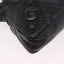 BALENCIAGA The First Hand Bag Leather 2way Black 103208 Auth 185447M-12