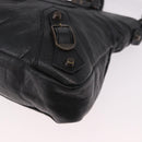 BALENCIAGA The First Hand Bag Leather 2way Black 103208 Auth 185447M-13